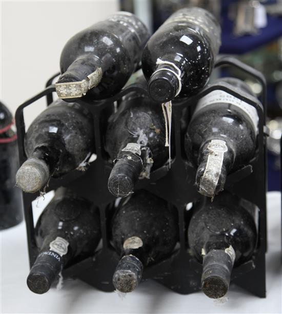 Eight assorted bottles of vintage port
